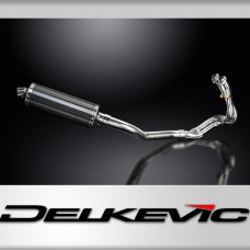 CFMOTO 650NK 2016-2023 Complete Exhaust System 350mm Oval Carbon Fibre Silencer