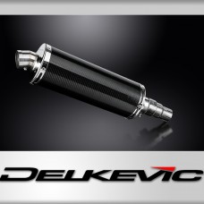 Royal Enfield Scram 411 2022-2024 350mm Oval Carbon Exhaust Silencer Can Kit