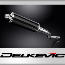 CFMOTO 650NK 2016-2023 350mm Oval Carbon Fibre Exhaust Silencer Can Kit