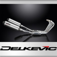 XJR1300 2004-2006 / XOVAL 343mm (13.5 inch) R/H + L/H SILENCERS 4-2 COMPLETE SYSTEM BRUSH 304 STAINL