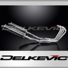 XJR1300 2004-2006 / OVAL 450mm (18 inch) CARBON FIBRE SILENCER 4-2 COMPLETE SYSTEM