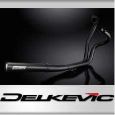 Yamaha XS650B 74-79 Exhaust 2-1 Straight Silencer Black Ceramic Coated Stainless