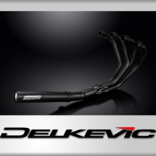 Honda CB350F Four 72-74 Exhaust 4-1 Straight Silencer Black Ceramic Coated Stainless