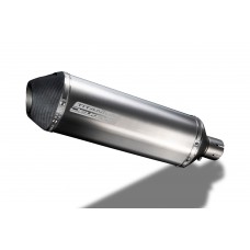 Delkevic Motorcycle 343mm X-Oval Titanium Exhaust Silencer End Can with Straps