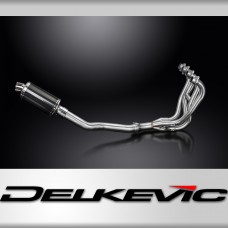 Kawasaki ZZR600 D/E ZZR400 K/N 90-09 Full Exhaust 4-1 225mm Oval Carbon Silencer