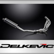 Kawasaki ZZR600 D/E ZZR400 K/N 90-09 Full Exhaust 4-1 350mm Oval Carbon Silencer