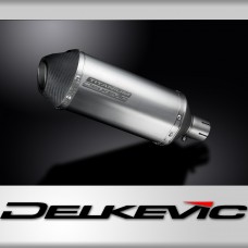 Delkevic Motorcycle 260mm X-Oval Titanium Exhaust Silencer End Can with Straps