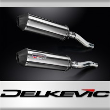 Kawasaki GPZ500S 1987-2007 343mm X-Oval Stainless Exhaust Silencer Can Kit