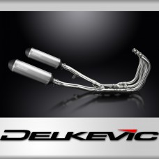 Suzuki GSX1400 2001-04 Delkevic Full Exhaust 4-2 343mm X-Oval Titanium Silencers