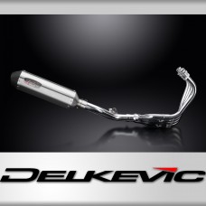 CB600F HORNET 2008-2013 / DE-CAT XOVAL 343mm (13.5 inch) R/H SILENCER 4-1 COMPLETE SYSTEM BRUSH 304 