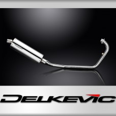 Kymco VSR125 Visar 2014-2024 Complete Exhaust 350mm Oval Stainless Silencer Can