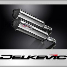 SPEED TRIPLE R 1050 2012-2016 / 2* XOVAL 343mm (13.5 inch) L/H + R/H SILENCERS BRUSH 304 STAINLESS S