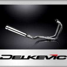 Honda CB350G 73 CB350K 69-73 Full 2-1 Exhaust 410mm Stainless Bull Nose Silencer