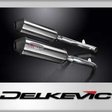 VTR1000 SP-2 2002-2008 / 2* XOVAL 343mm (13.5 inch) L/H + R/H SILENCERS BRUSH 304 STAINLESS STEEL