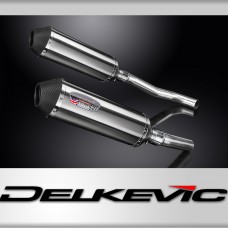 Kawasaki Z1000 2007-2009 343mm X-Oval Stainless Exhaust Silencer Can Kit