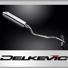 XT225 SEROW 1992-2007 / TRI-OVAL 320mm (13 inch) RH SILENCER COMPLETE SYSTEM 304 STAINLESS STEEL