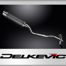 XT225 SEROW 1992-2007 / DL10 ROUND 350mm (14 inch) CARBON FIBRE SILENCER COMPLETE SYSTEM