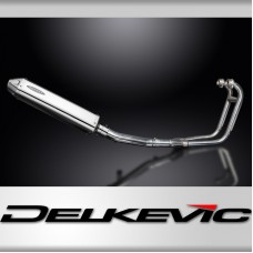 Suzuki GS500 E/F 1989-2009 Full Exhaust 2-1 420mm Tri-Oval Stainless Silencer