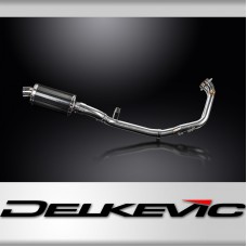 Benelli Leoncino 500 Trail 2021-2023 Full Exhaust 2-1 225mm Oval Carbon Silencer