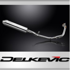 Benelli Leoncino 500 Trail 2021-23 Exhaust 2-1 420mm Tri-Oval Stainless Silencer