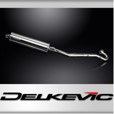 Kawasaki KLR650A 87-07 KLR650B 89-92 Full Exhaust 450mm Oval Stainless Silencer 