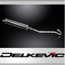 Kawasaki KLR650A 87-07 KLR650B 89-92 Full Exhaust 450mm Oval Carbon Silencer Can