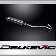 Kawasaki KLR650A 87-07 KLR650B 89-92 Full Exhaust 350mm Oval Carbon Silencer Can