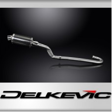 Yamaha XT500 TT500 1977-1981 Delkevic Full Exhaust 225mm Oval Carbon Silencer