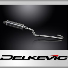 Yamaha XT500 TT500 1977-1981 Delkevic Full Exhaust 350mm Oval Carbon Silencer