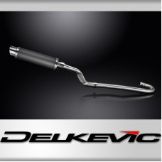 Yamaha XT500 TT500 1977-1981 Delkevic Full Exhaust 350mm Round Carbon Silencer