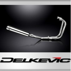 Honda CB500T 1975-1976 Full Exhaust 2-1 410mm Stainless Bull Nose Silencer