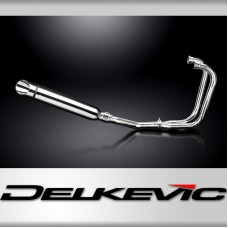 CB500T 1975-1976 / 2 into 1 COMPLETE SYSTEM 410mm CUSTOM SILENCER WITH SLASH CUT END 304 STAINLESS S