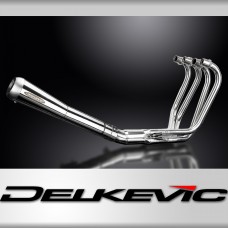 Honda CB550K 1974-1976 Polished Stainless Full Exhaust 4-1 Reverse Cone Silencer