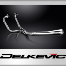 Honda CX500 C Custom Deluxe 78-81 Polished Exhaust 2-1 Reverse Cone Silencer