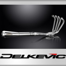 Suzuki GS550 8V 1977-1981 Polished Stainless Exhaust 4-1 Reverse Cone Silencer