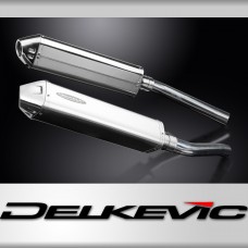 Kawasaki KLV1000 2004-2005 420mm Tri-Oval Stainless Exhaust Silencer Can Kit