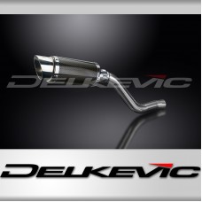 KAWASAKI KLR650C 1995-2003 200mm ROUND CARBON  SILENCER EXHAUST KIT