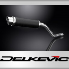 KAWASAKI KLR650C 1995-2003 350mm CARBON ROUND BSAU SILENCER EXHAUST KIT 