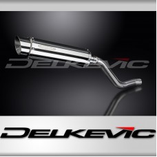 KAWASAKI KLR650C 1995-2003 350mm ROUND STAINLESS BSAU SILENCER EXHAUST KIT