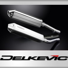 Yamaha XJR1300 2004-2006 420mm Tri-Oval Stainless Exhaust Silencers Cans Kit