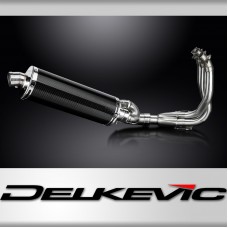 STREET TRIPLE 765 RS 2023-2024 / OVAL 350mm (14 inch) CARBON FIBRE SILENCER 3 into 1 COMPLETE SYSTEM