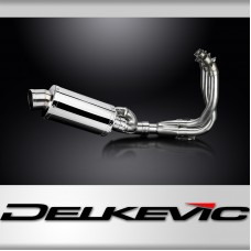 STREET TRIPLE 765 RS 2023-2024 / SS70 OVAL 225mm (9 inch) SILENCER 3 into 1 COMPLETE SYSTEM 304 STAI