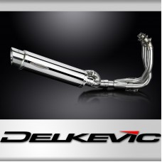 STREET TRIPLE 765 RS 2023-2024 / SL10 ROUND 350mm (14 inch) SILENCER 3 into 1 COMPLETE SYSTEM 304 ST