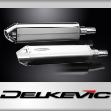 Kawasaki EN500C 1996-2009 420mm Tri-Oval Stainless Exhaust Silencer Can Kit