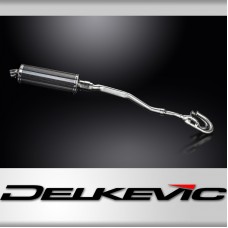 Honda XL250S 1978-1981 Delkevic Complete Exhaust 350mm Oval Carbon Silencer Can