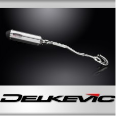 Honda XL250S 1978-1981 Delkevic Complete Exhaust 343mm X-Oval Stainless Silencer
