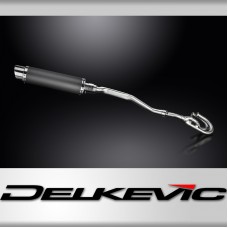 Honda XL250S 1978-1981 Delkevic Complete Exhaust 350mm Round Carbon Silencer Can
