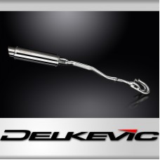 Honda XL250S 1978-1981 Delkevic Complete Exhaust 350mm Round Stainless Silencer