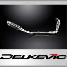 CFMOTO 450SS 2023-2025 / MINI 200mm (8 inch) CARBON FIBRE ROUND SILENCER 2 into 1 COMPLETE SYSTEM