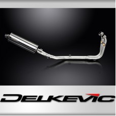 CFMOTO 450SS 2023-2025 / OVAL 350mm (14 inch) SILENCER 2 into 1 COMPLETE SYSTEM 304 STAINLESS STEEL